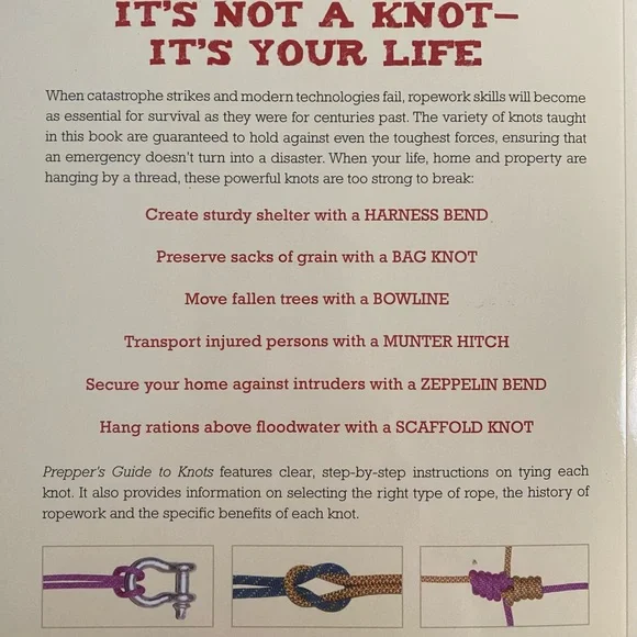 PREPPER'S GUIDE.
TO
KNOTS
The 100 Most Useful Tying Techniques for Surviving - Picture 2 of 2